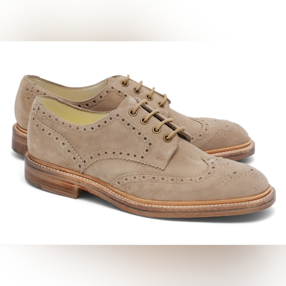 Brooks Brothers Peal & Co Suede Wingtip Shoes 11
